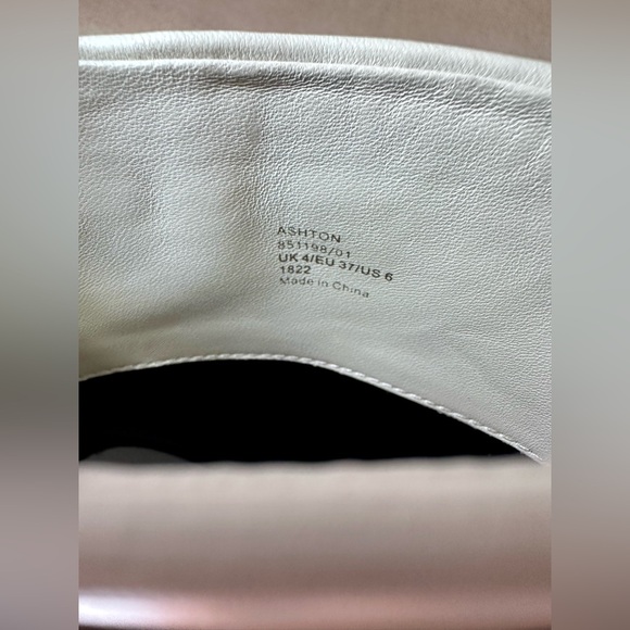 New Authentic Reiss Ashton Leather Off White Ankle Boots - Picture 7 of 7